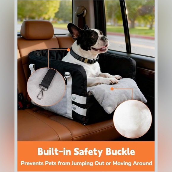 Car seat for small/medium dogs (Black Color) - Picture 5 of 6